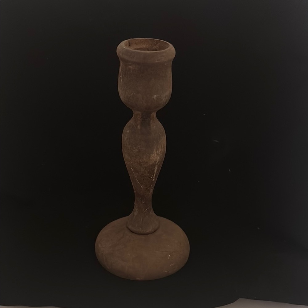Vintage wood Candlestick Holder